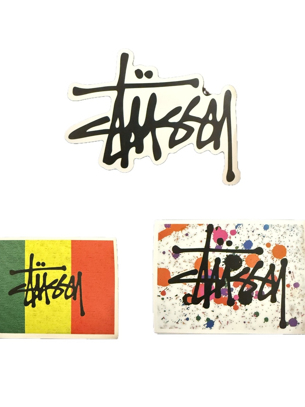 Stüssy Sticker Lot Logo Graffiti Rasta Paint Splatter Streetwear Decals